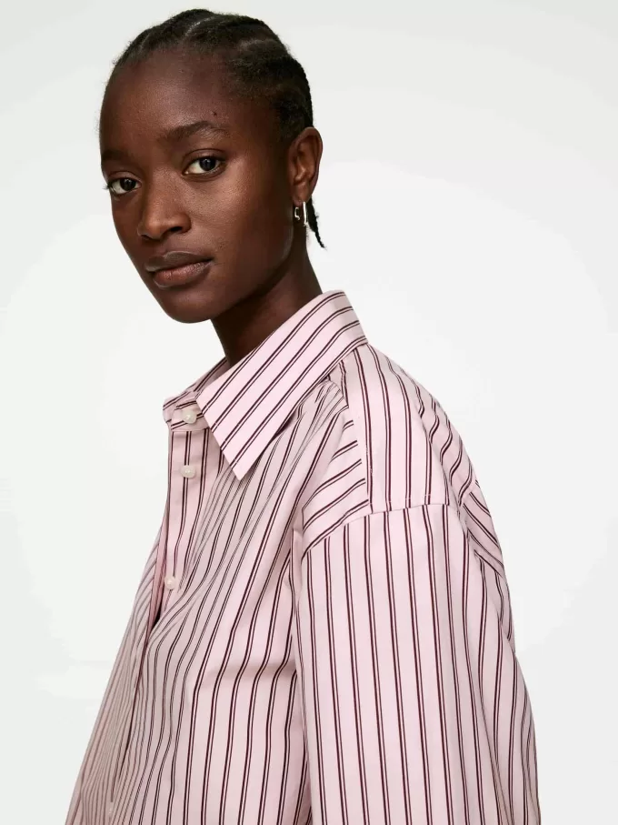 Popeline-Hemd mit entspannter Passform