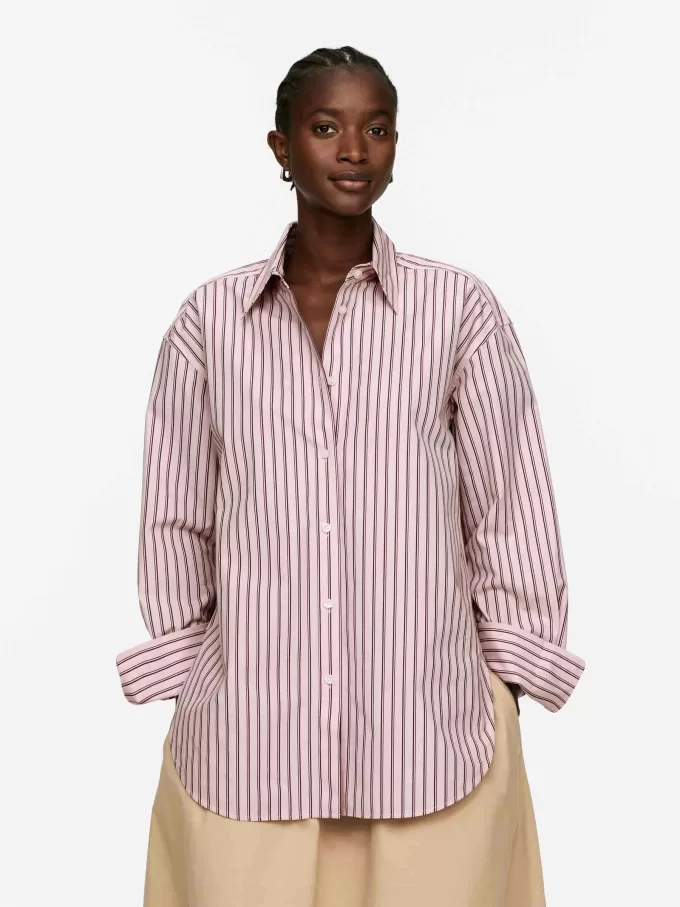 Popeline-Hemd mit entspannter Passform
