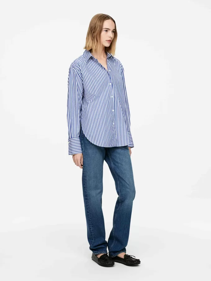 Popeline-Hemd mit entspannter Passform