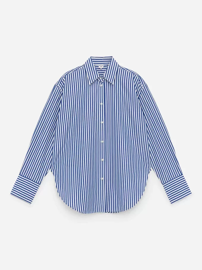 Popeline-Hemd mit entspannter Passform