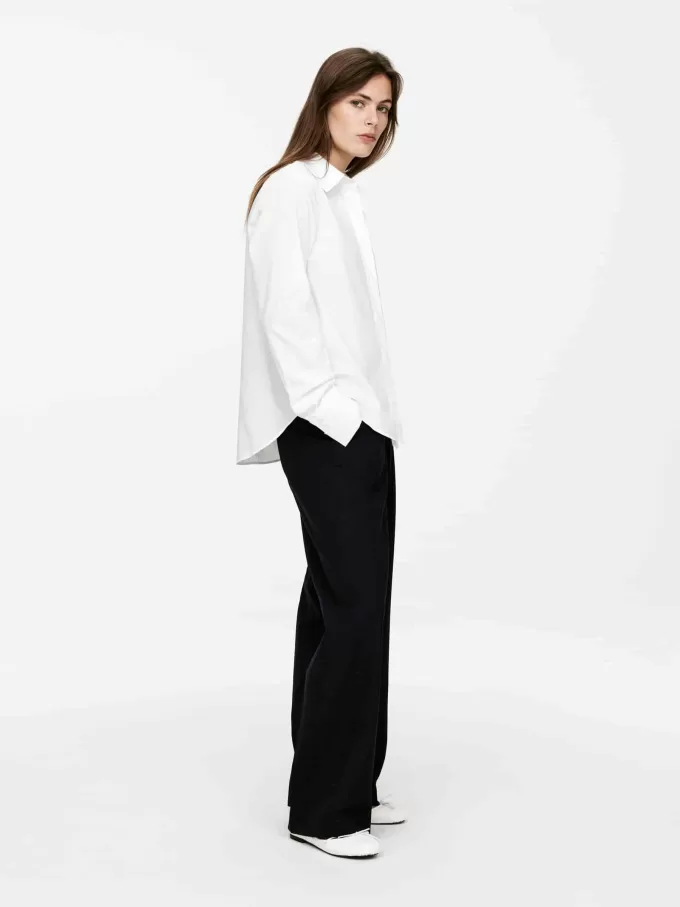 Popeline-Hemd mit normaler Passform