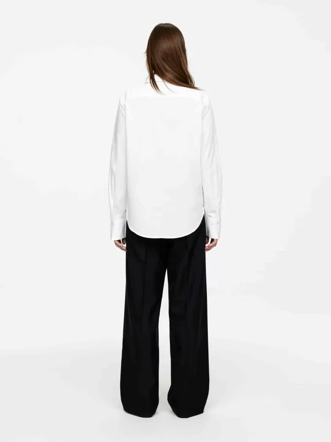 Popeline-Hemd mit normaler Passform