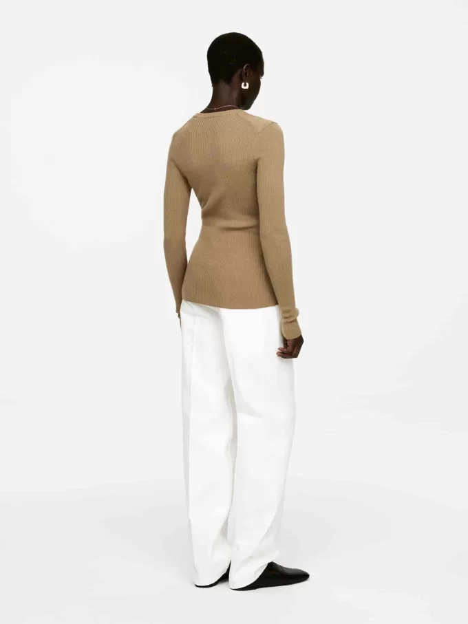 Rippstrick-Merinooberteil