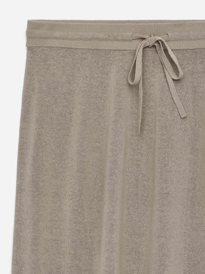 Rock aus Leinen-Baumwoll-Mischung