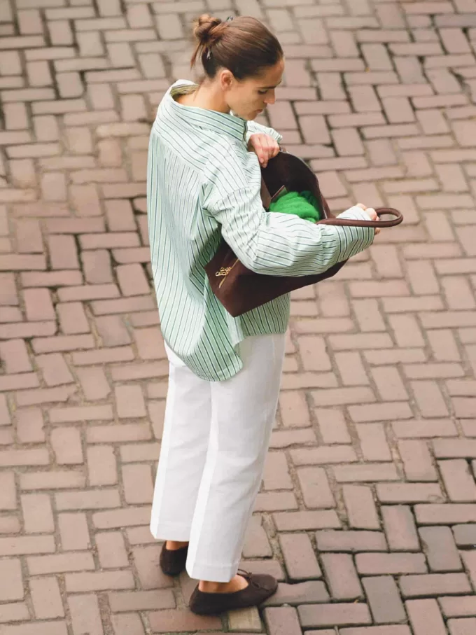 Hose aus Baumwolle mit Bügelfalte