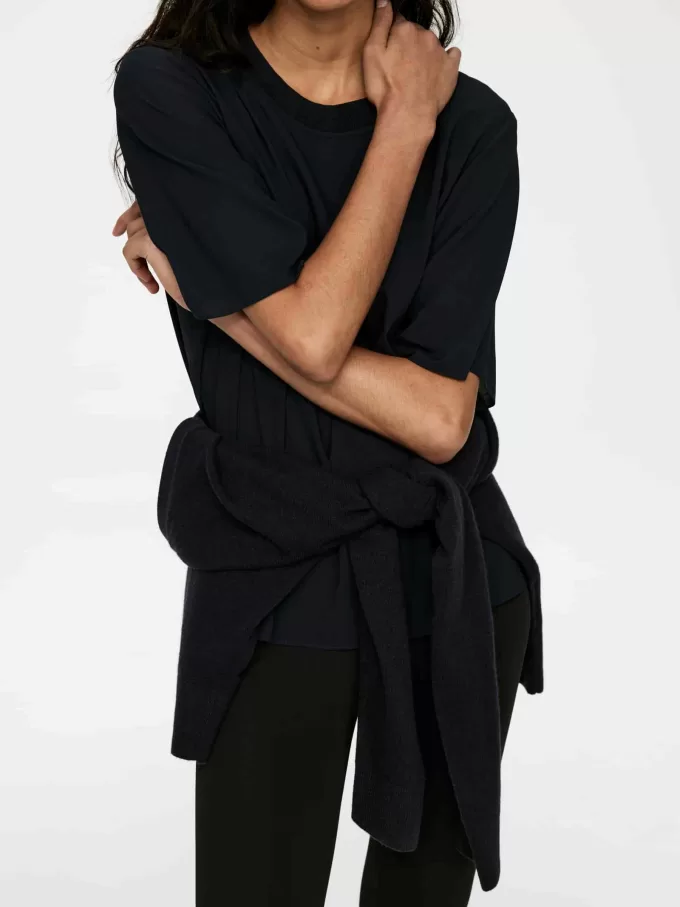 T-Shirt aus Seidenkrepp