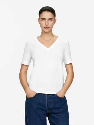 T-Shirt mit V-Ausschnitt