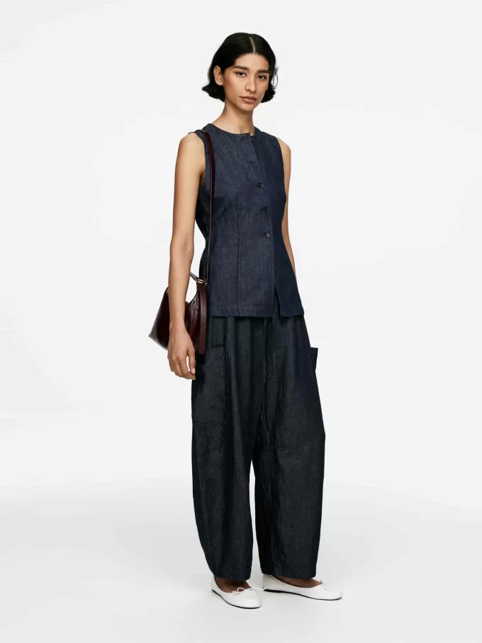 Taillierte Jeansweste