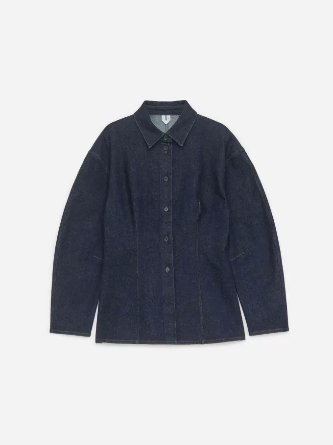 Tailliertes Jeanshemd Tailliertes Jeanshemd