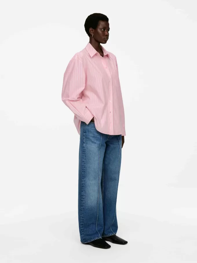 Übergroßes Baumwollhemd