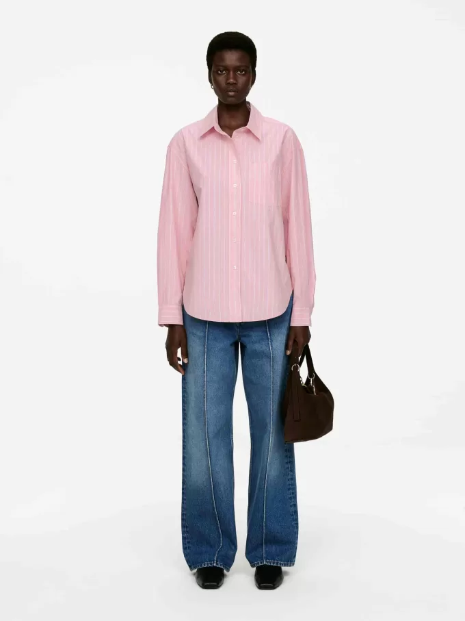 Übergroßes Baumwollhemd