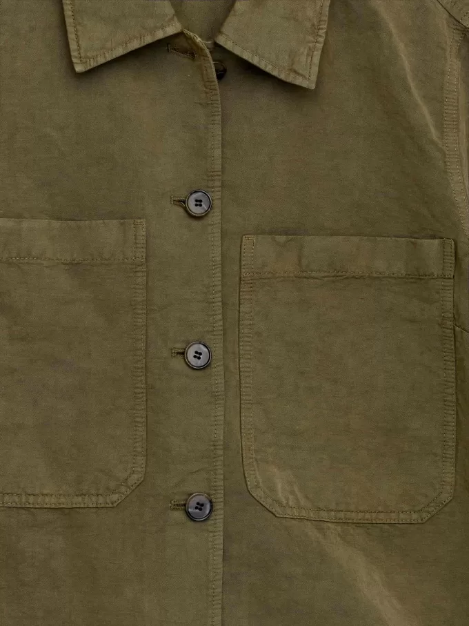 Überhemd aus Leinenmischung