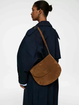 Umhängetasche aus Wildleder