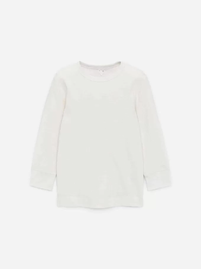 Waffel-Jersey-Oberteil