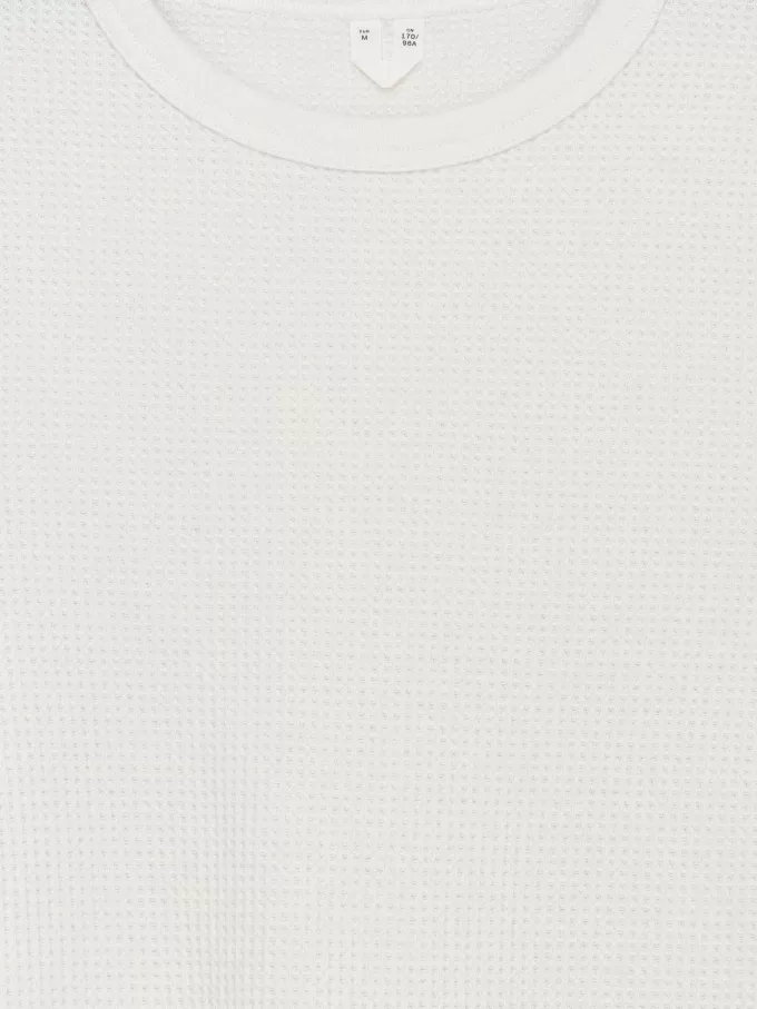 Waffel-Jersey-Oberteil