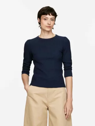 Waffel-Jersey-Oberteil