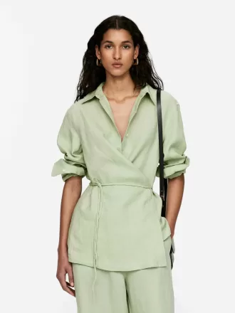 Wickelhemd aus Leinen