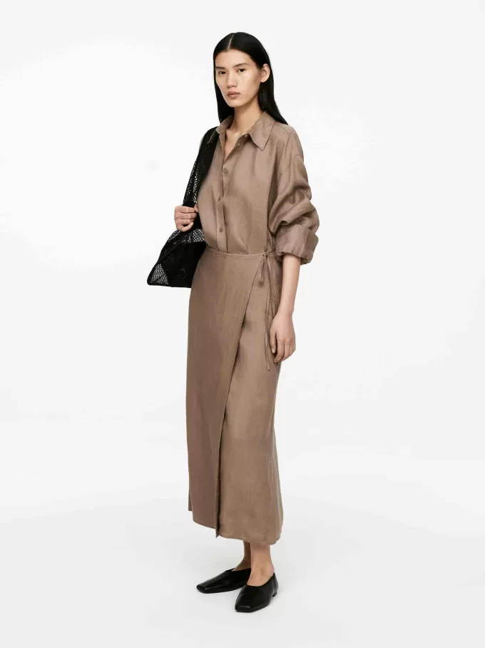 Wickelrock aus Leinen