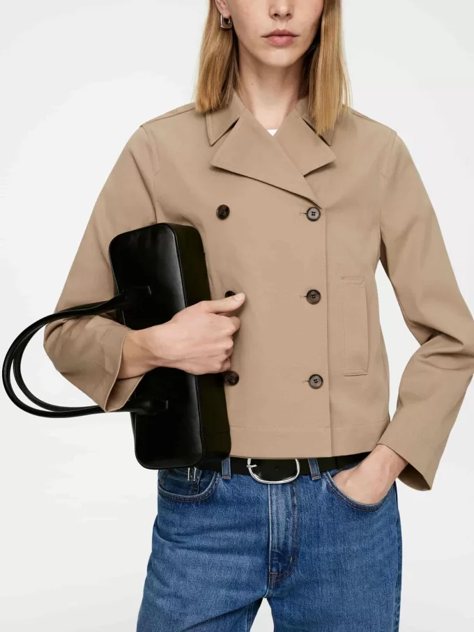 Zweireihiger Blazer aus Baumwolle Zweireihiger Blazer aus Baumwolle