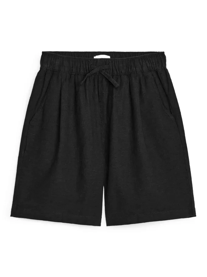 Baumwoll-Leinen-Shorts