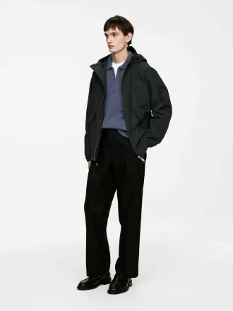 Baumwollpullover mit halbem Reißverschluss