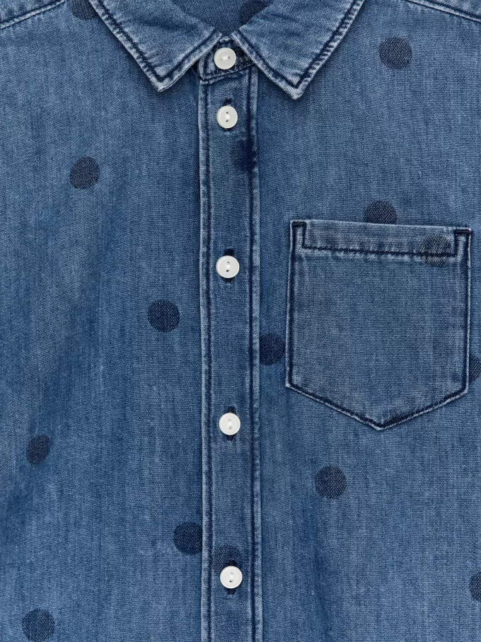 Bedrucktes Jeanshemd Bedrucktes Jeanshemd