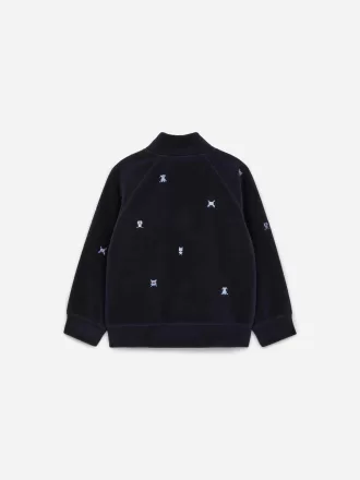 Bestickte Fleecejacke