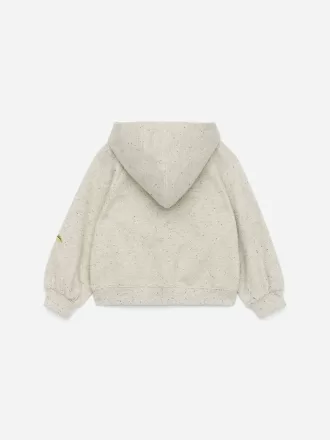 Bestickter Kapuzenpullover mit Reißverschluss