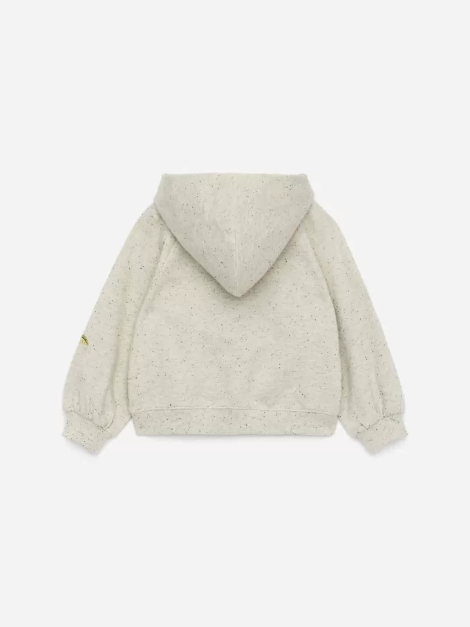 Bestickter Kapuzenpullover mit Reißverschluss