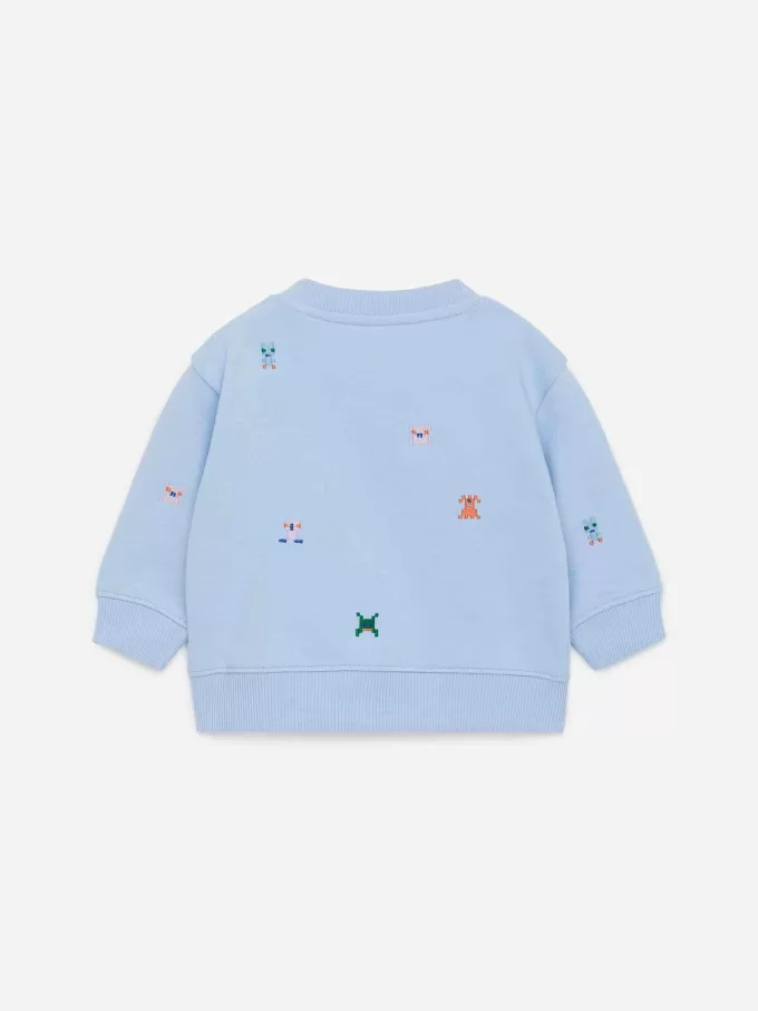 Besticktes Baumwoll-Sweatshirt Besticktes Baumwoll-Sweatshirt