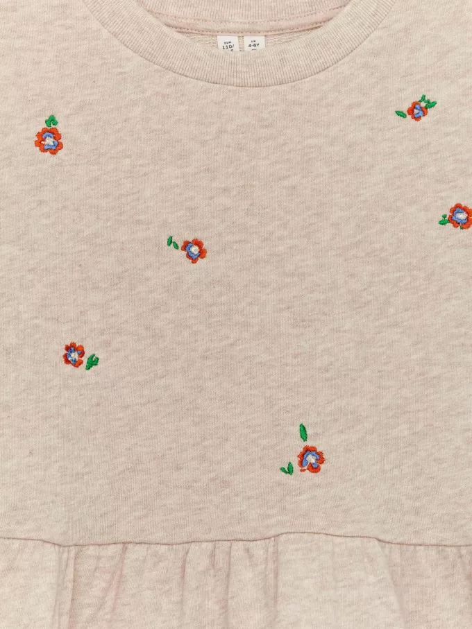 Besticktes Sweatshirt-Kleid