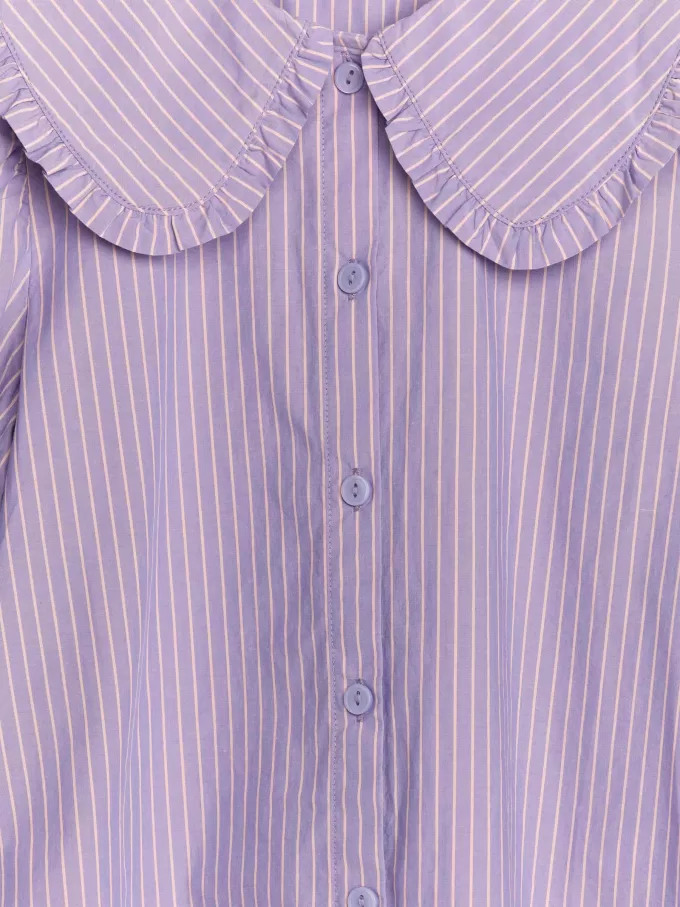 Bluse mit Rüschenkragen