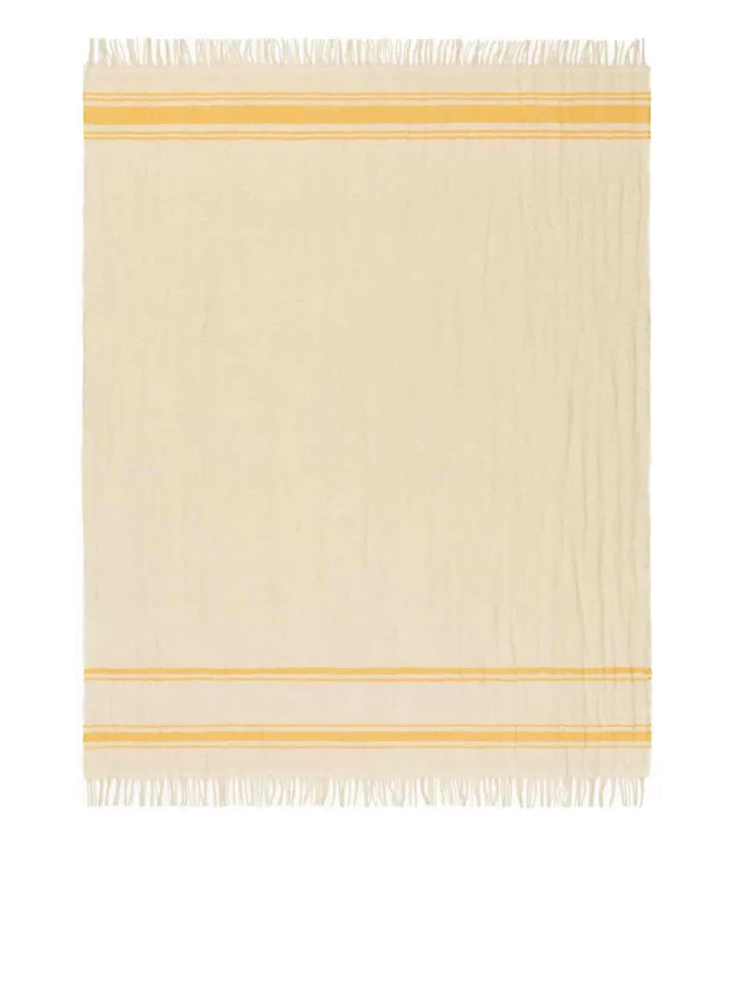 Decke aus Leinenwolle