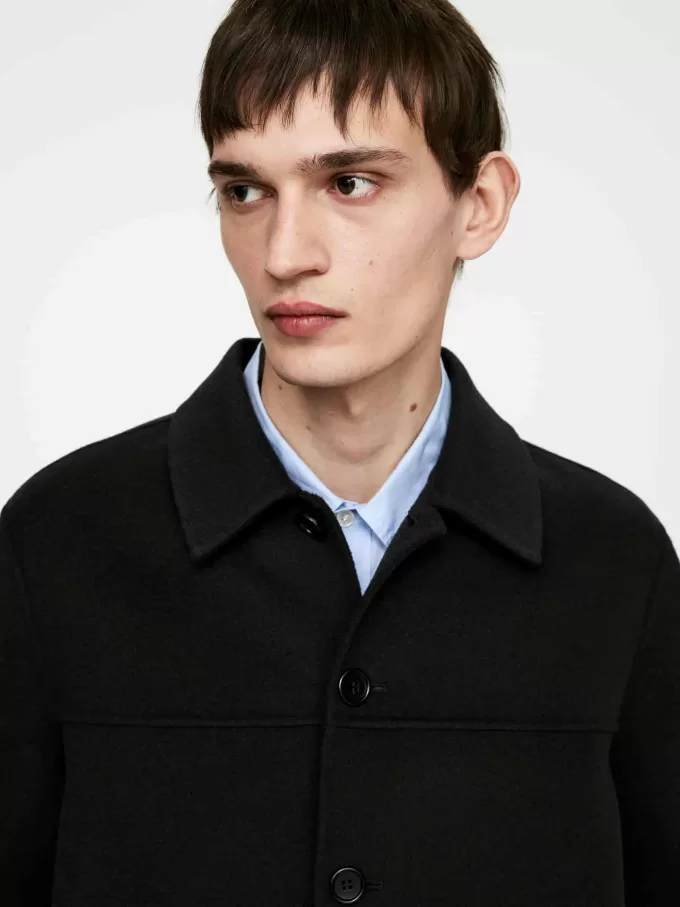 Doubleface-Jacke aus Wollmischung