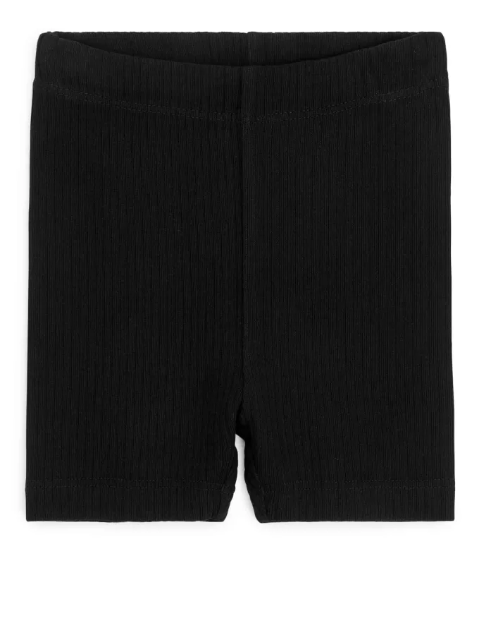 Fahrradshorts aus geripptem Jersey, 2er-Set