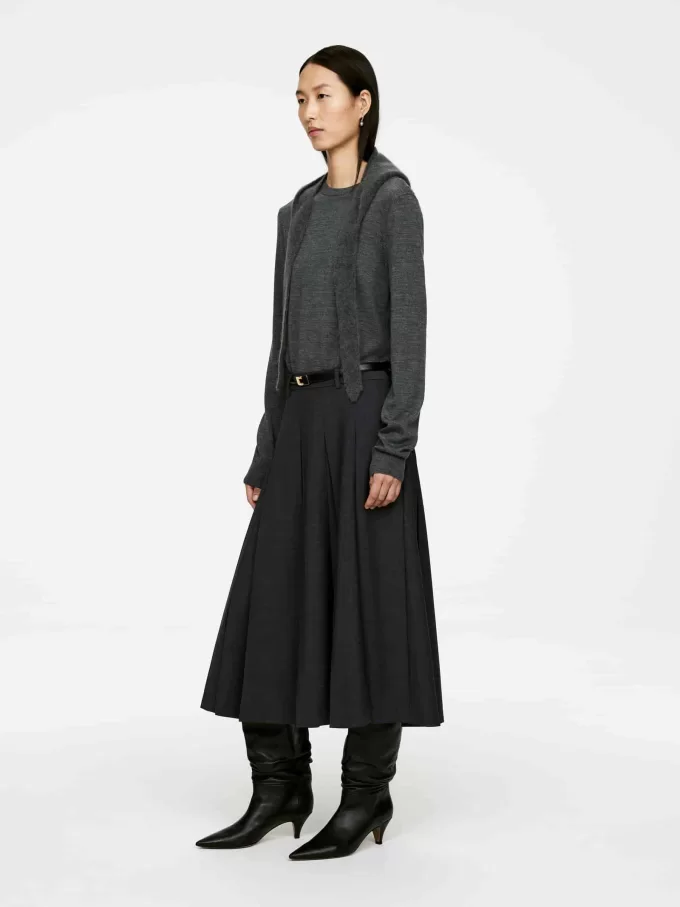 Faltenrock aus Wollmischung