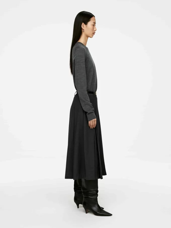 Faltenrock aus Wollmischung