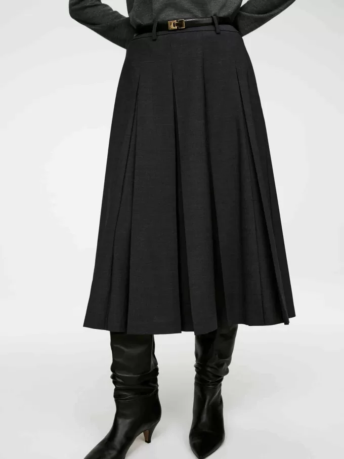 Faltenrock aus Wollmischung