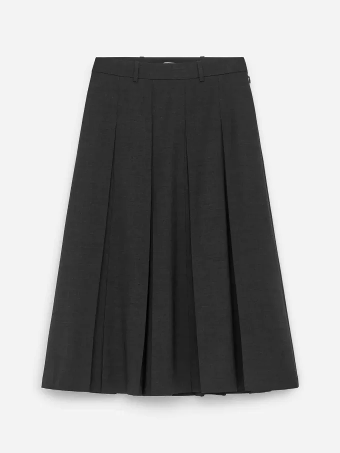 Faltenrock aus Wollmischung