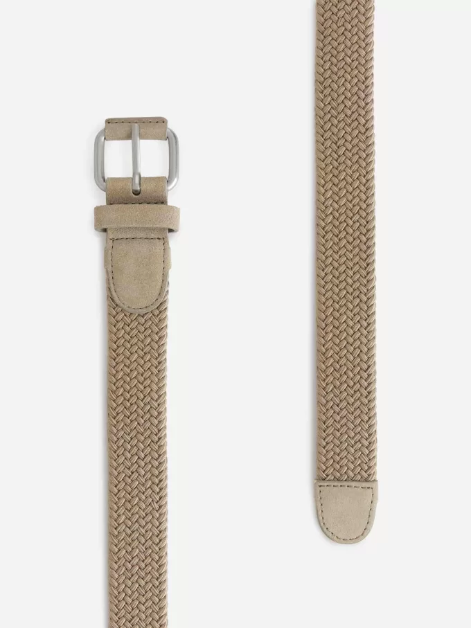 Geflochtener Gürtel mit Lederbesatz Geflochtener Gürtel mit Lederbesatz