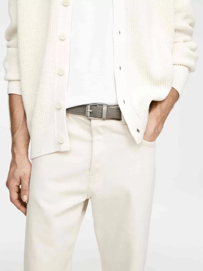 Geflochtener Gürtel mit Lederbesatz Geflochtener Gürtel mit Lederbesatz