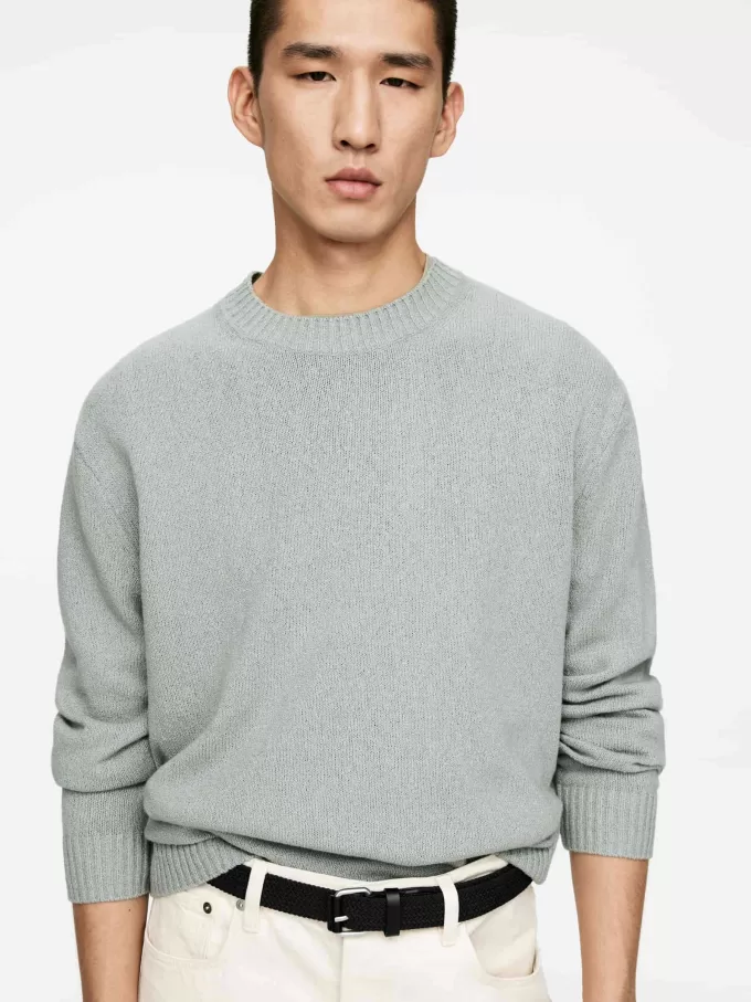 Geflochtener Gürtel mit Lederbesatz