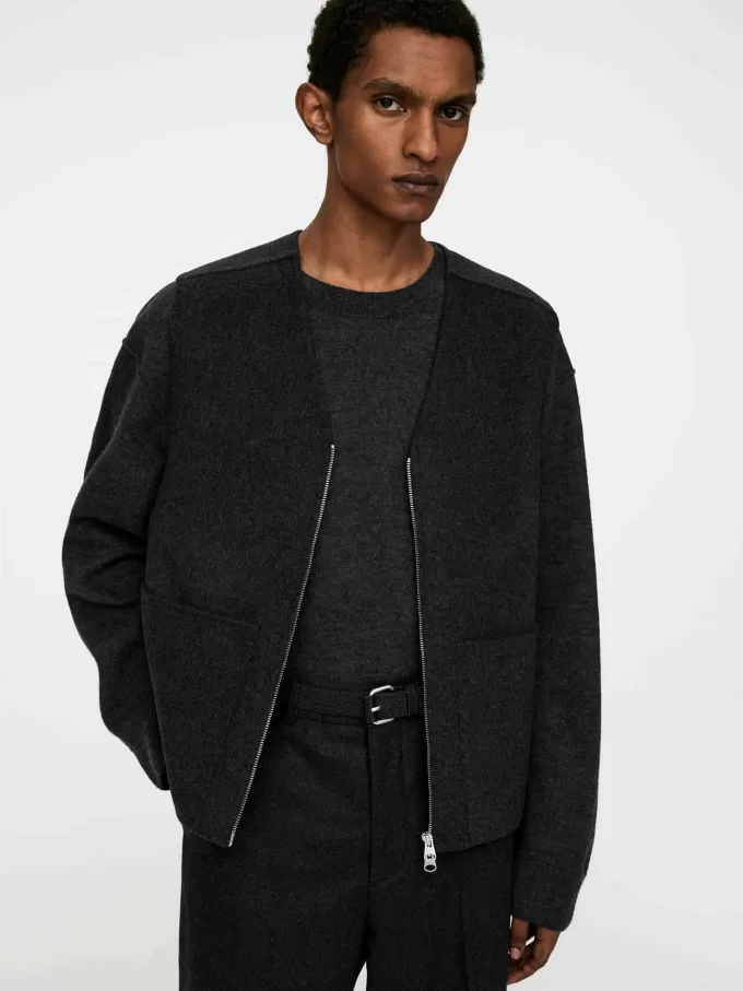 Geflochtener Gürtel mit Lederbesatz