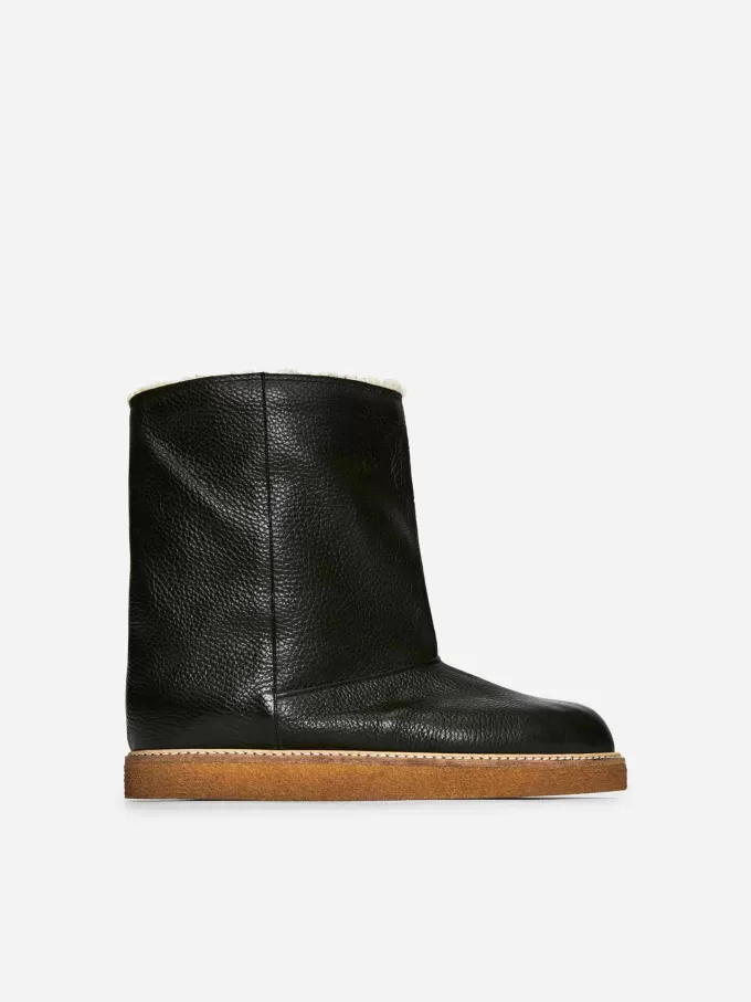 Gefütterte Lederstiefel