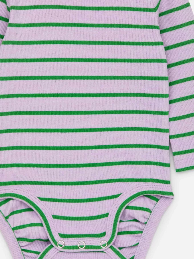 Gerippter Langarm-Body