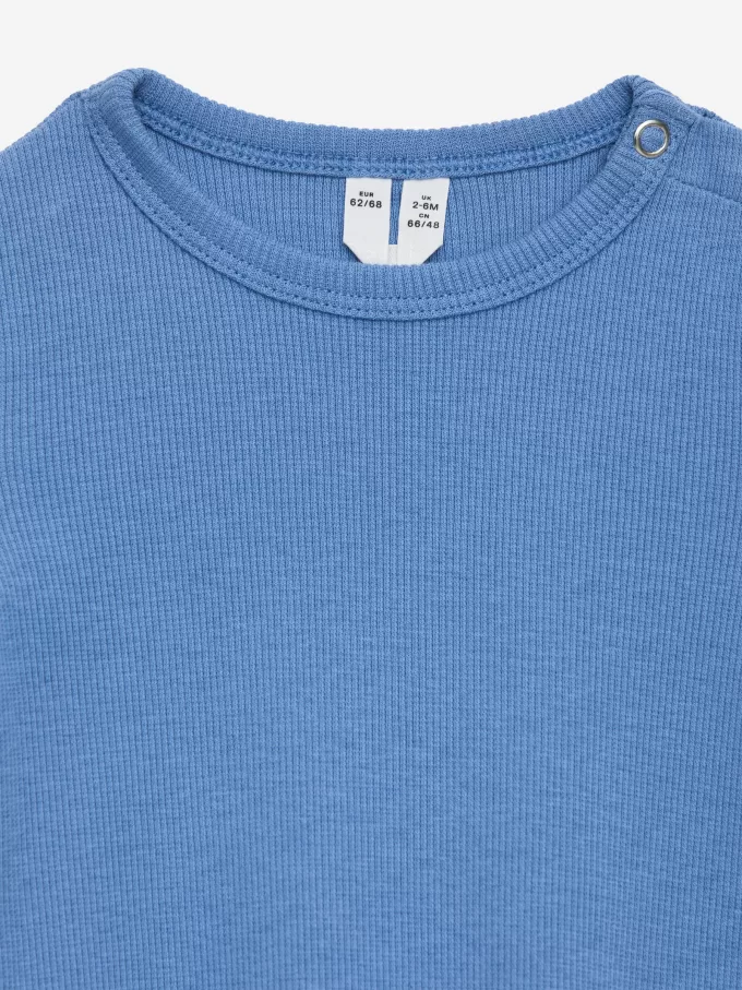 Gerippter Langarm-Body