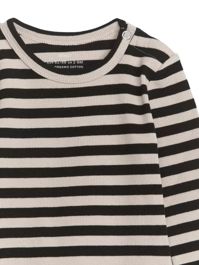 Gerippter Langarm-Body