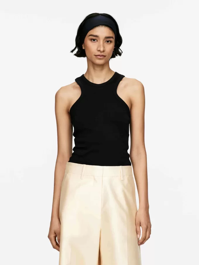 Geripptes Racer-Tanktop Geripptes Racer-Tanktop