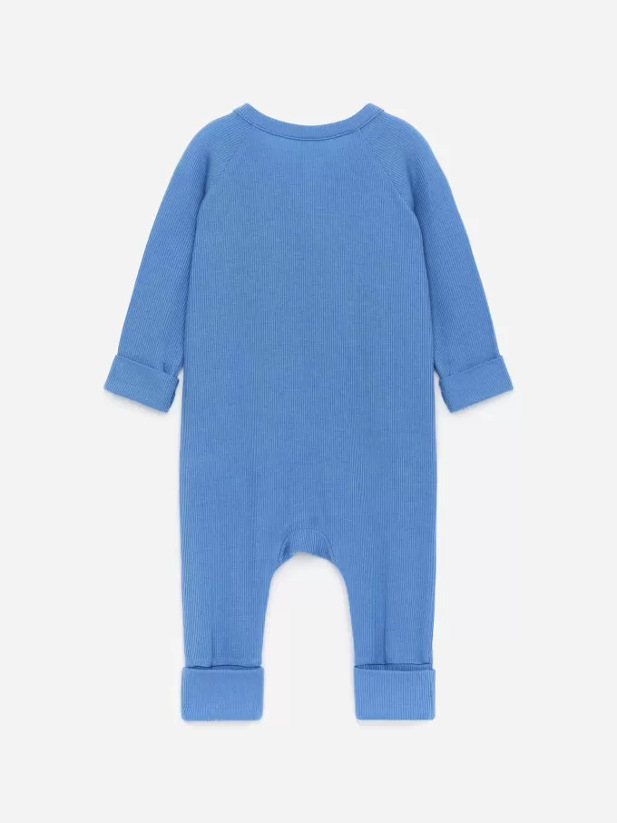 Glattgerippter Pyjama für Neugeborene