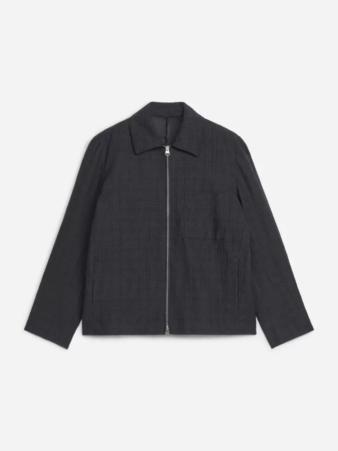 Jacke aus Seersucker